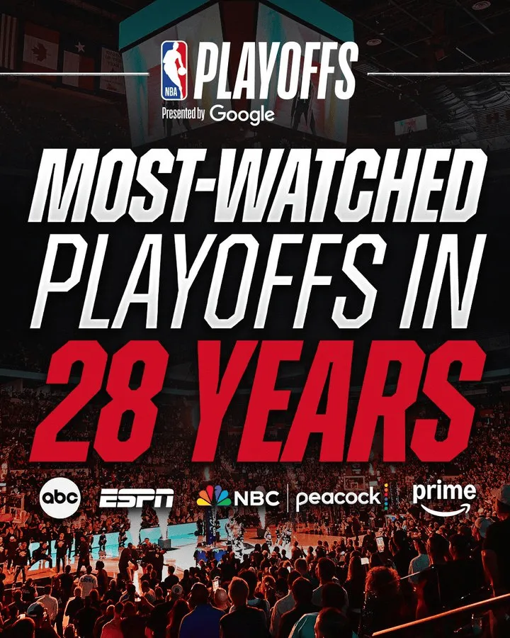 开云体育下载-官方:2026年NBA季后赛是近28年来收视率最高的季后赛
